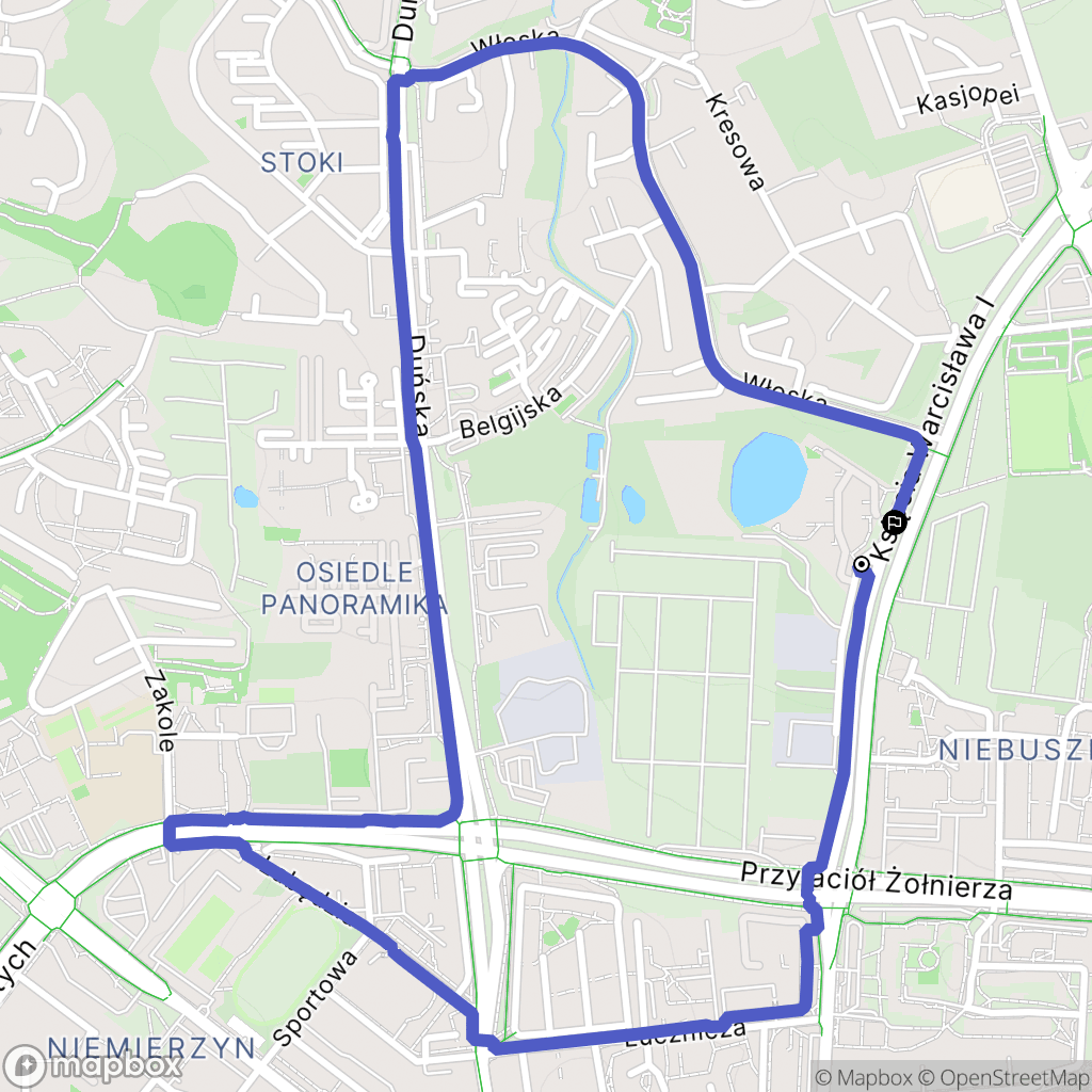 Szczecin: mapa trasy - Poland