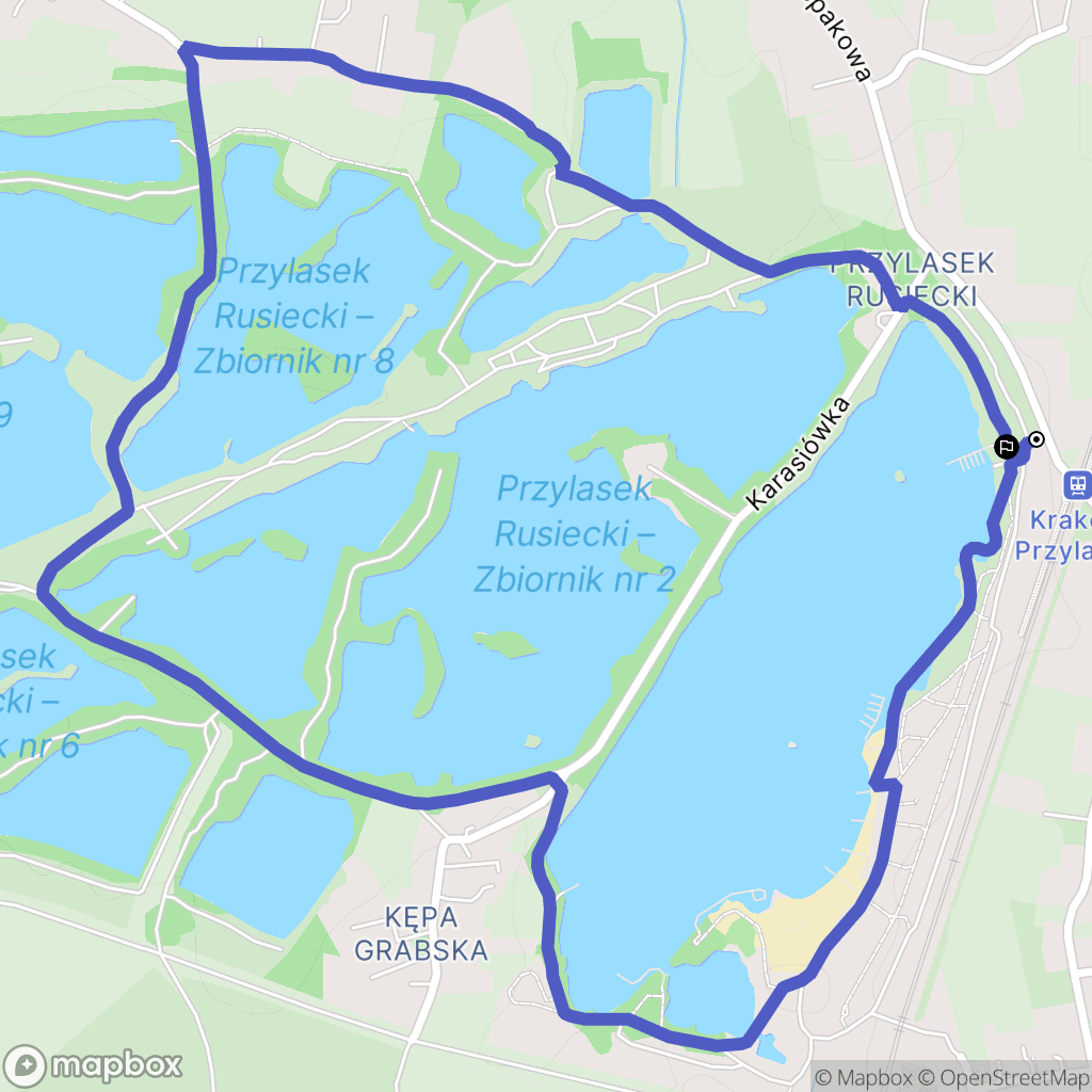 Kraków: mapa trasy - Poland