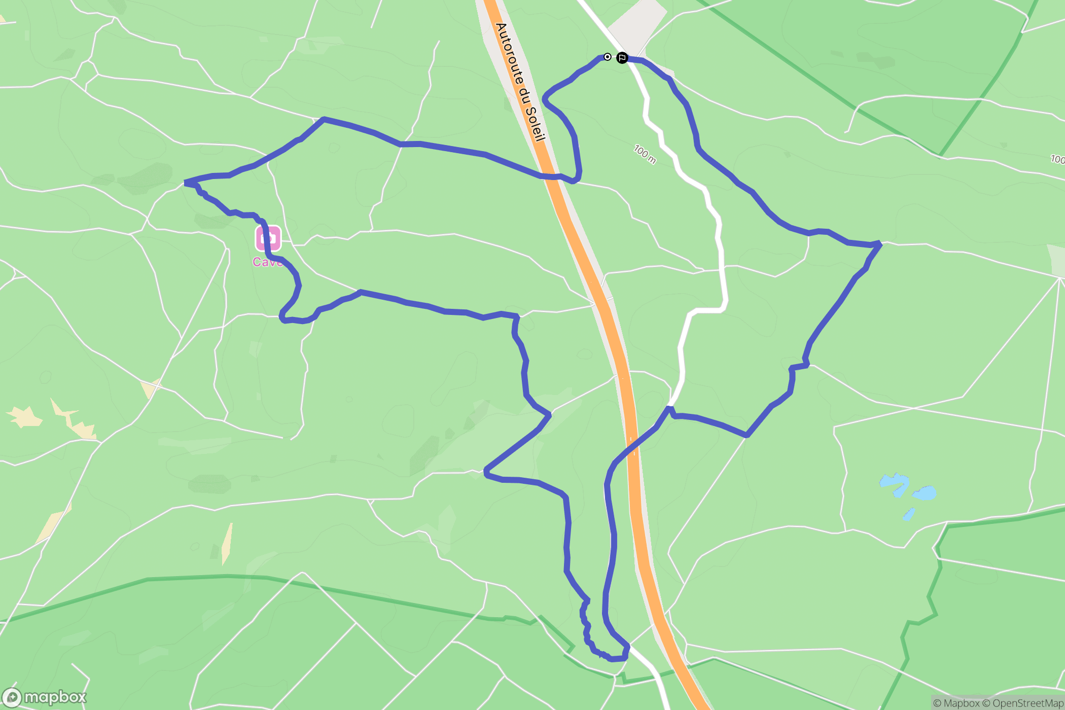 Noisy-sur-École : carte du parcours de randonnée - France