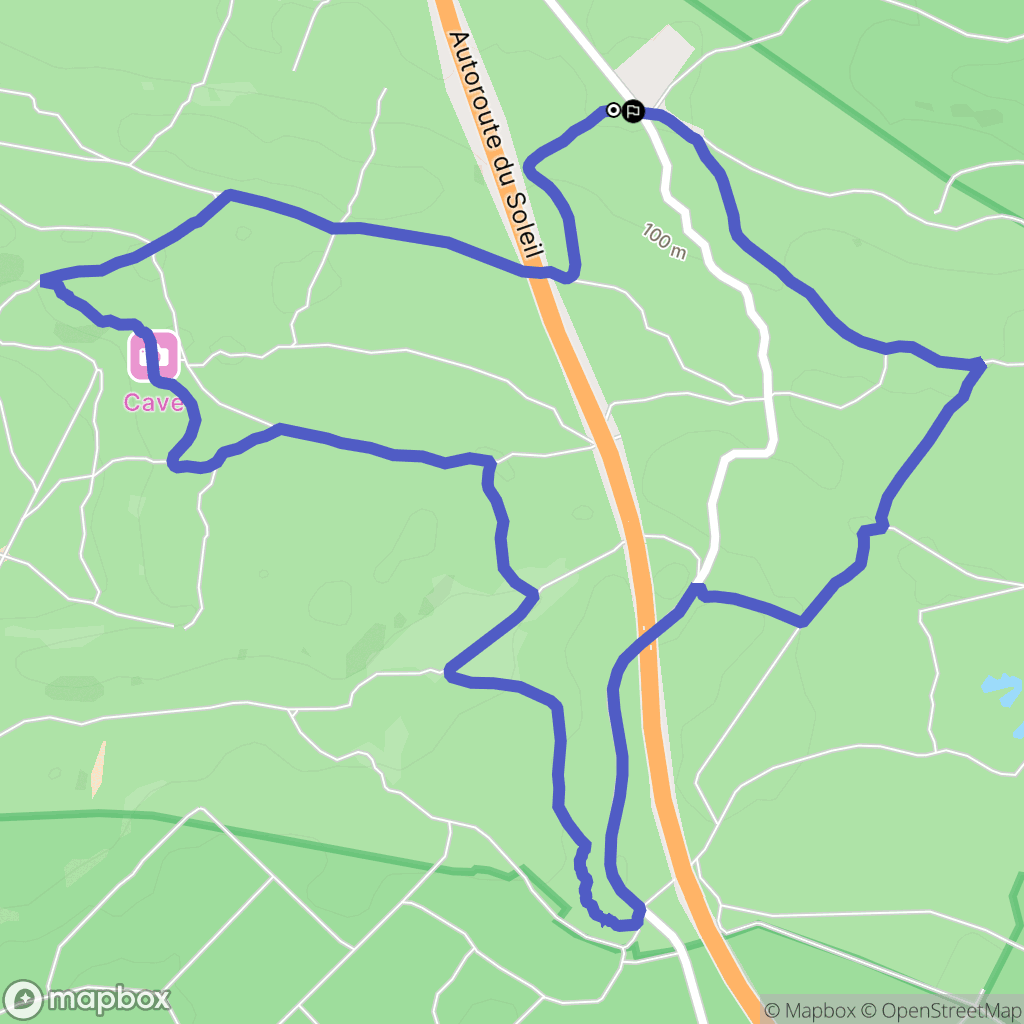 Noisy-sur-École : carte du parcours de randonnée - France