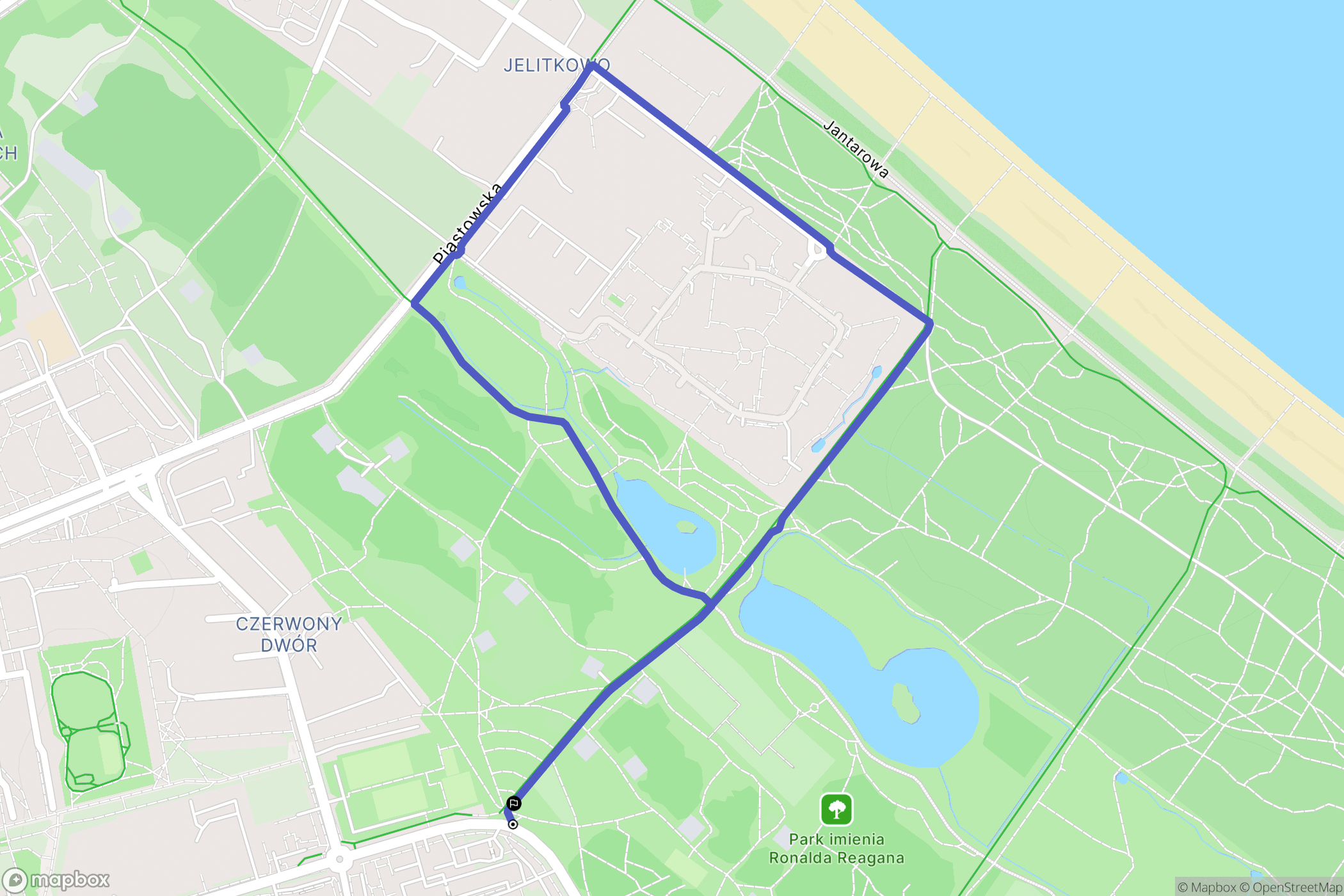 Gdańsk: mapa trasy - Poland