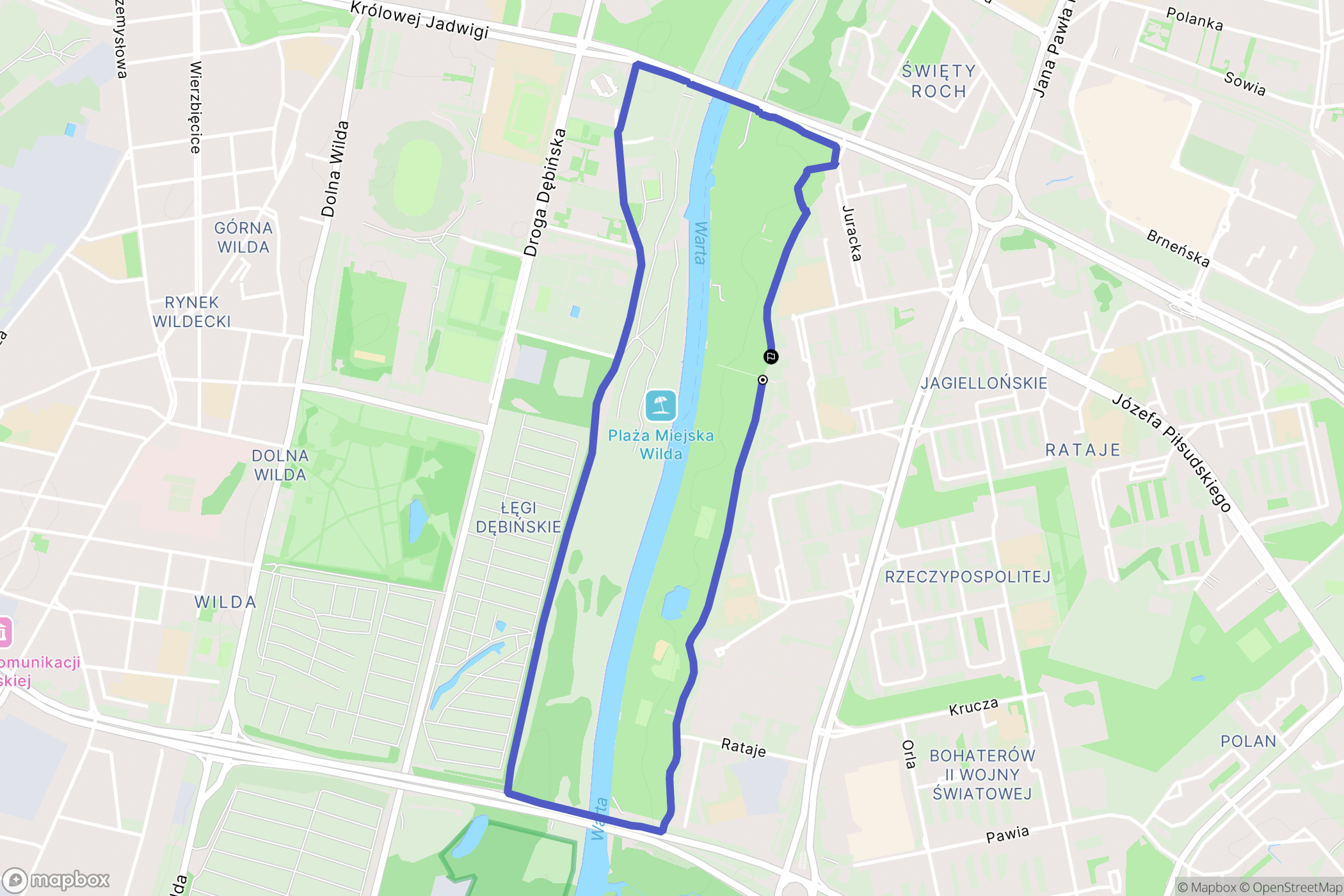 Poznań: mapa trasy - Poland