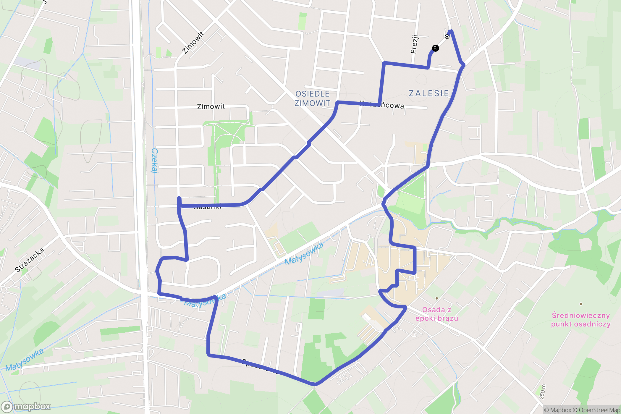 Rzeszów: mapa trasy - Poland