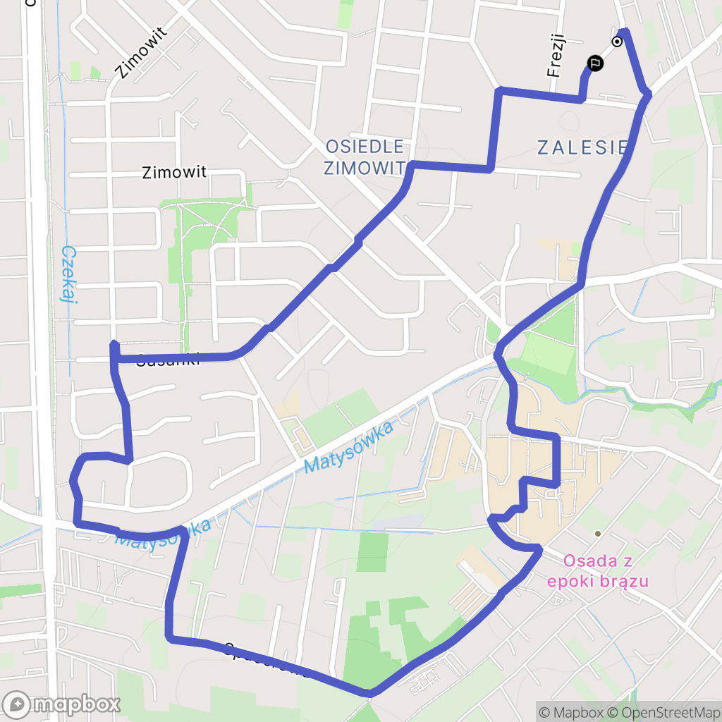 Rzeszów: mapa trasy - Poland