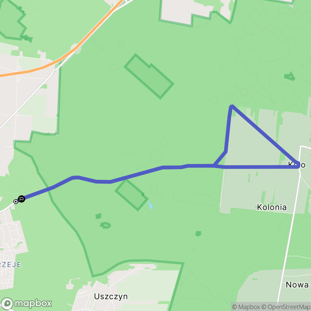 Piotrków Trybunalski: mapa trasy - Poland