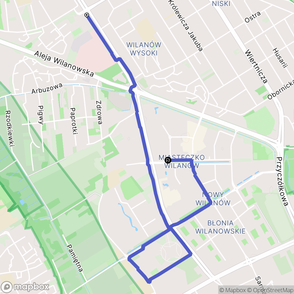 Warszawa: mapa trasy - Poland