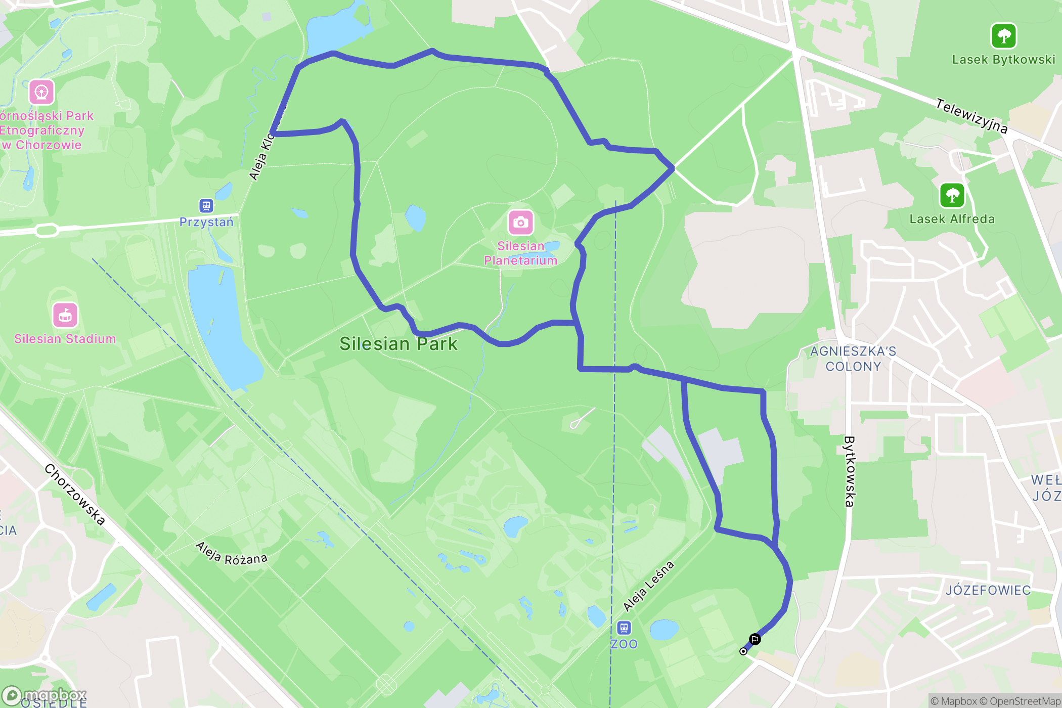 Katowice: mapa trasy - Poland