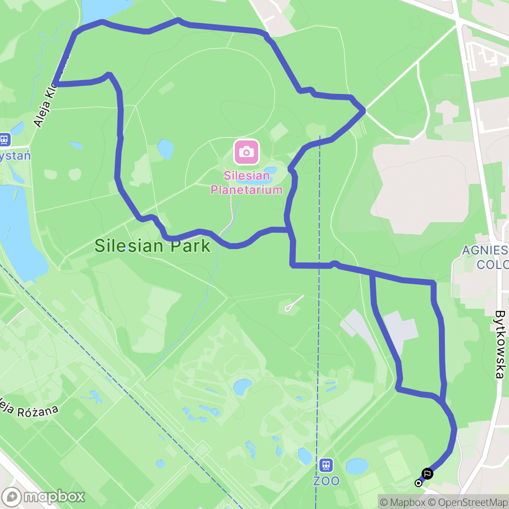 Katowice: mapa trasy - Poland