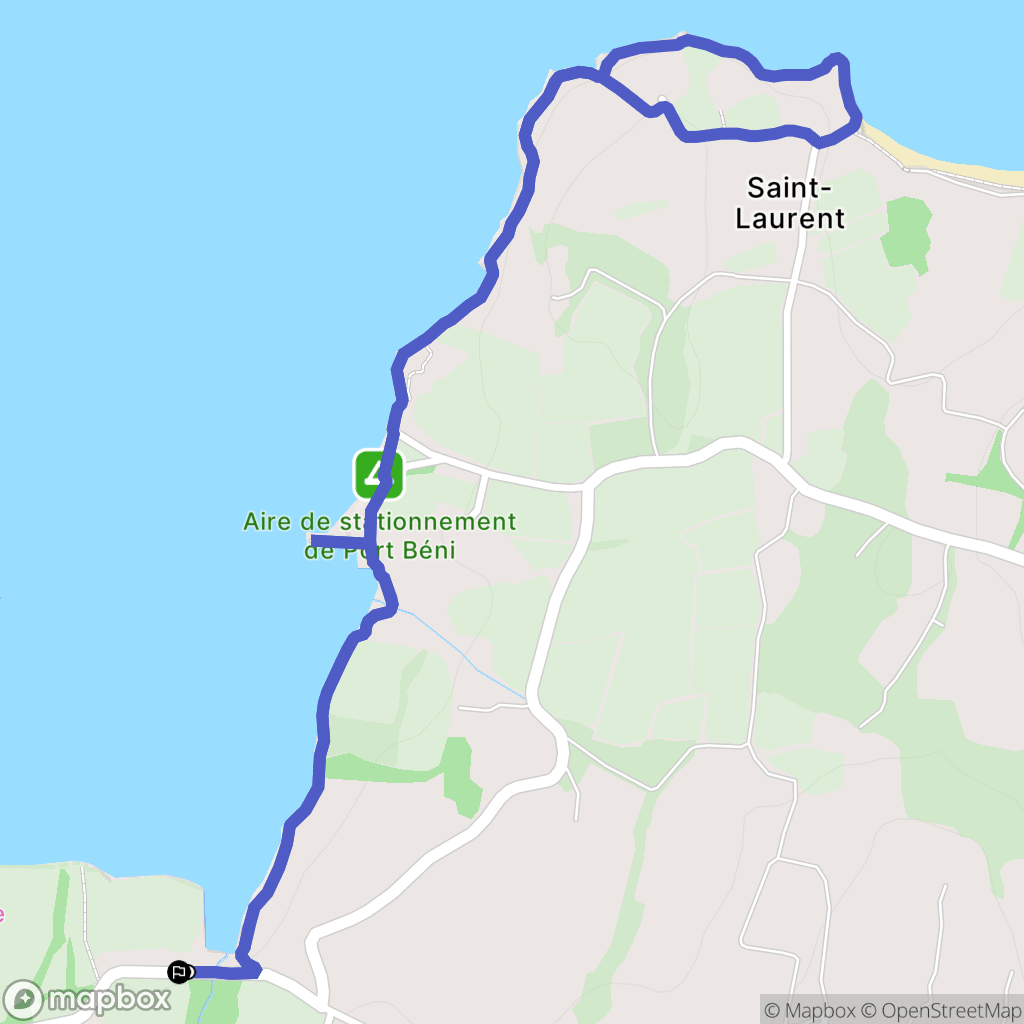 Kerbors : carte du parcours de randonnée - France