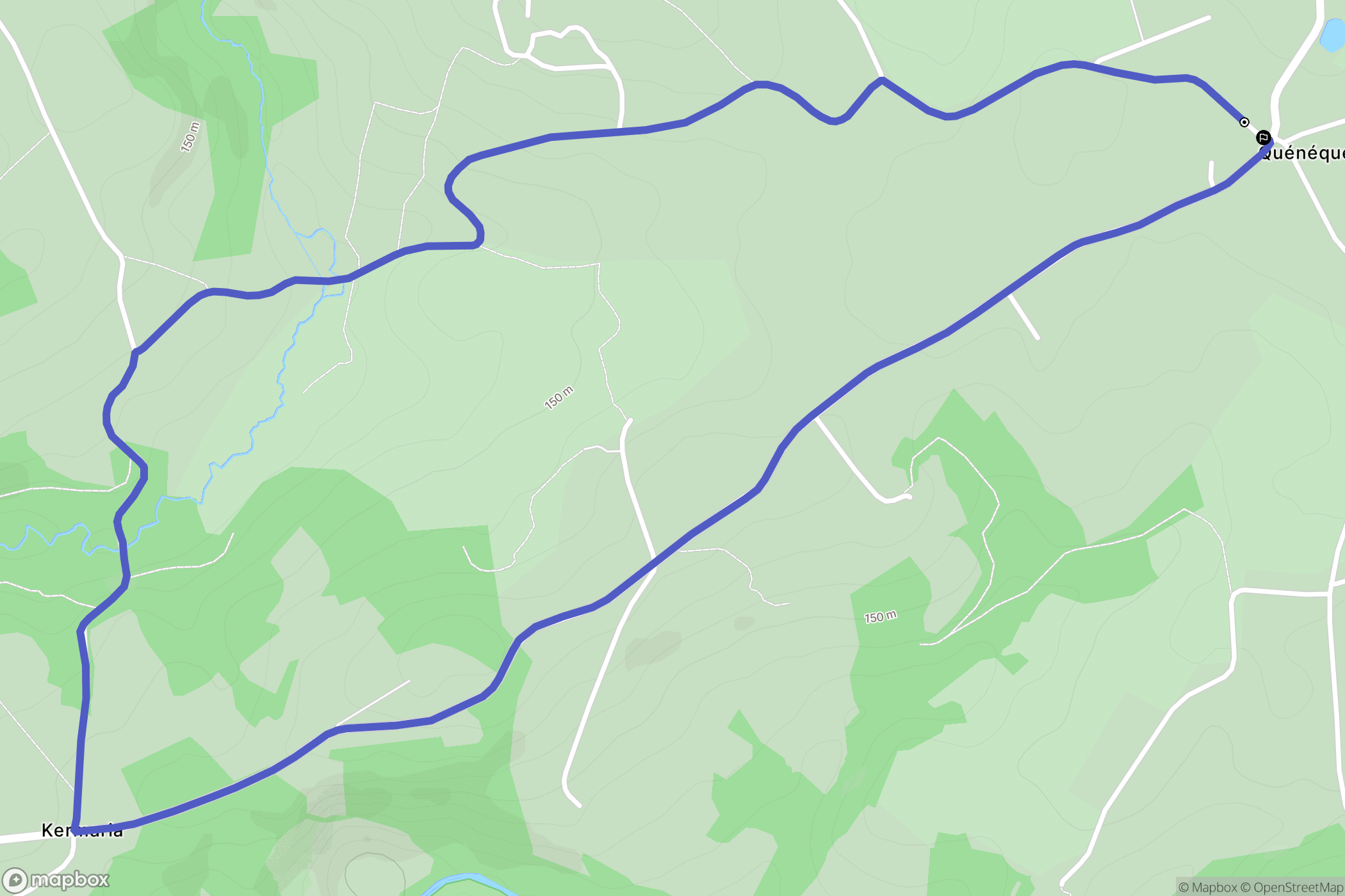 Scrignac : carte du parcours de randonnée - France