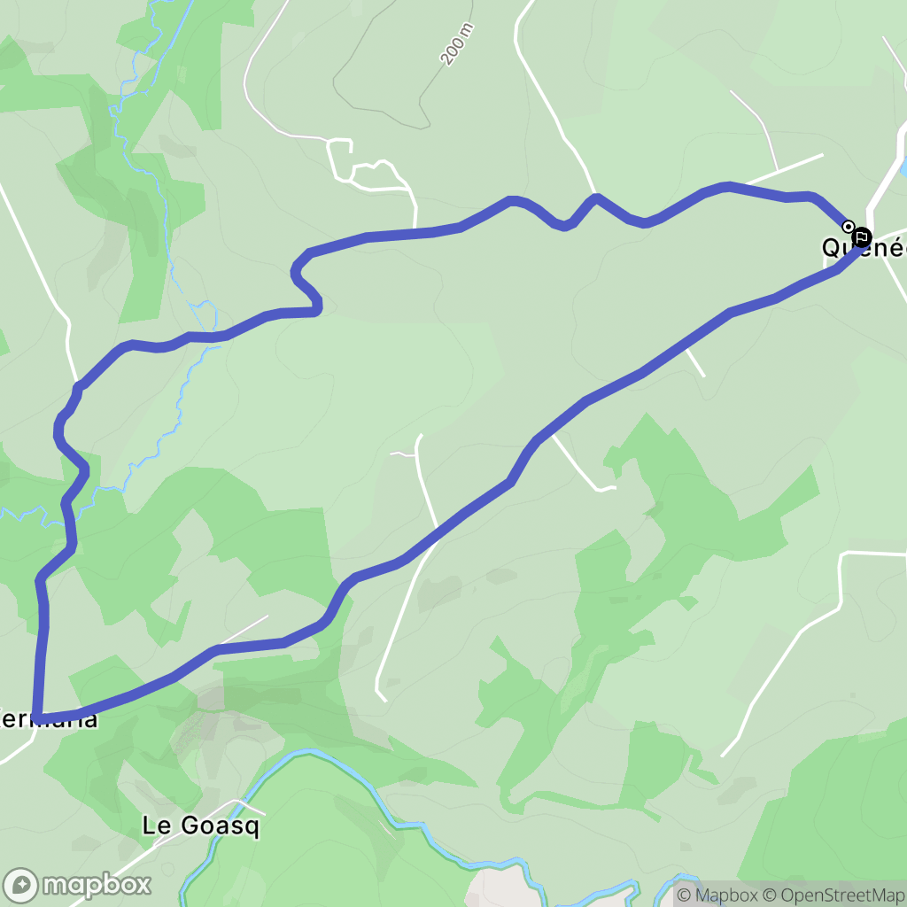 Scrignac : carte du parcours de randonnée - France