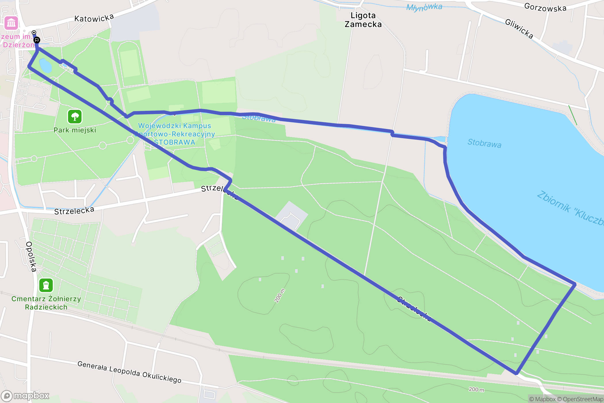 Kluczbork: mapa trasy - Poland