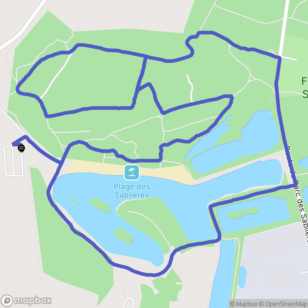 Écouflant : carte du parcours de randonnée - France