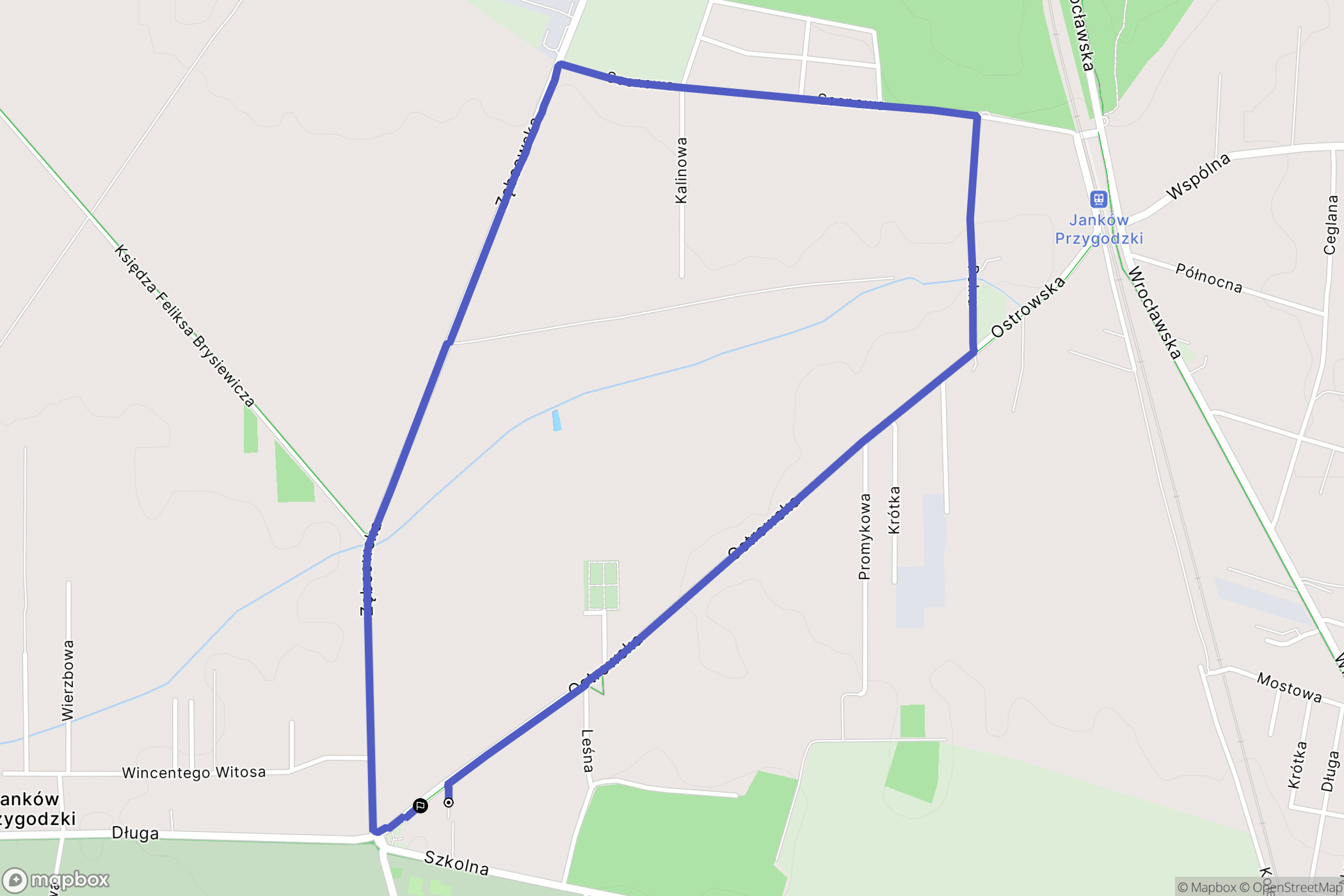 Janków Przygodzki: mapa trasy - Poland