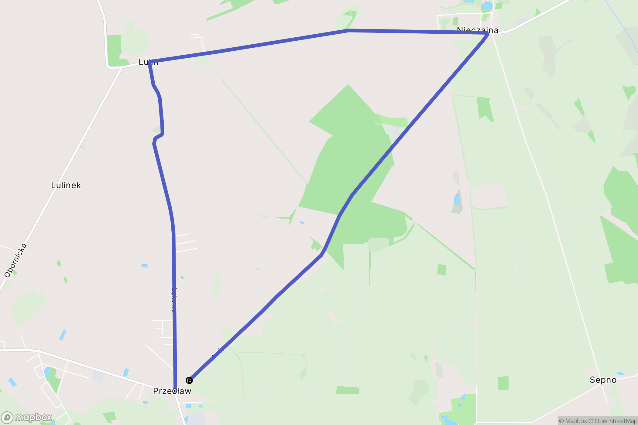 Przecław: mapa trasy - Poland