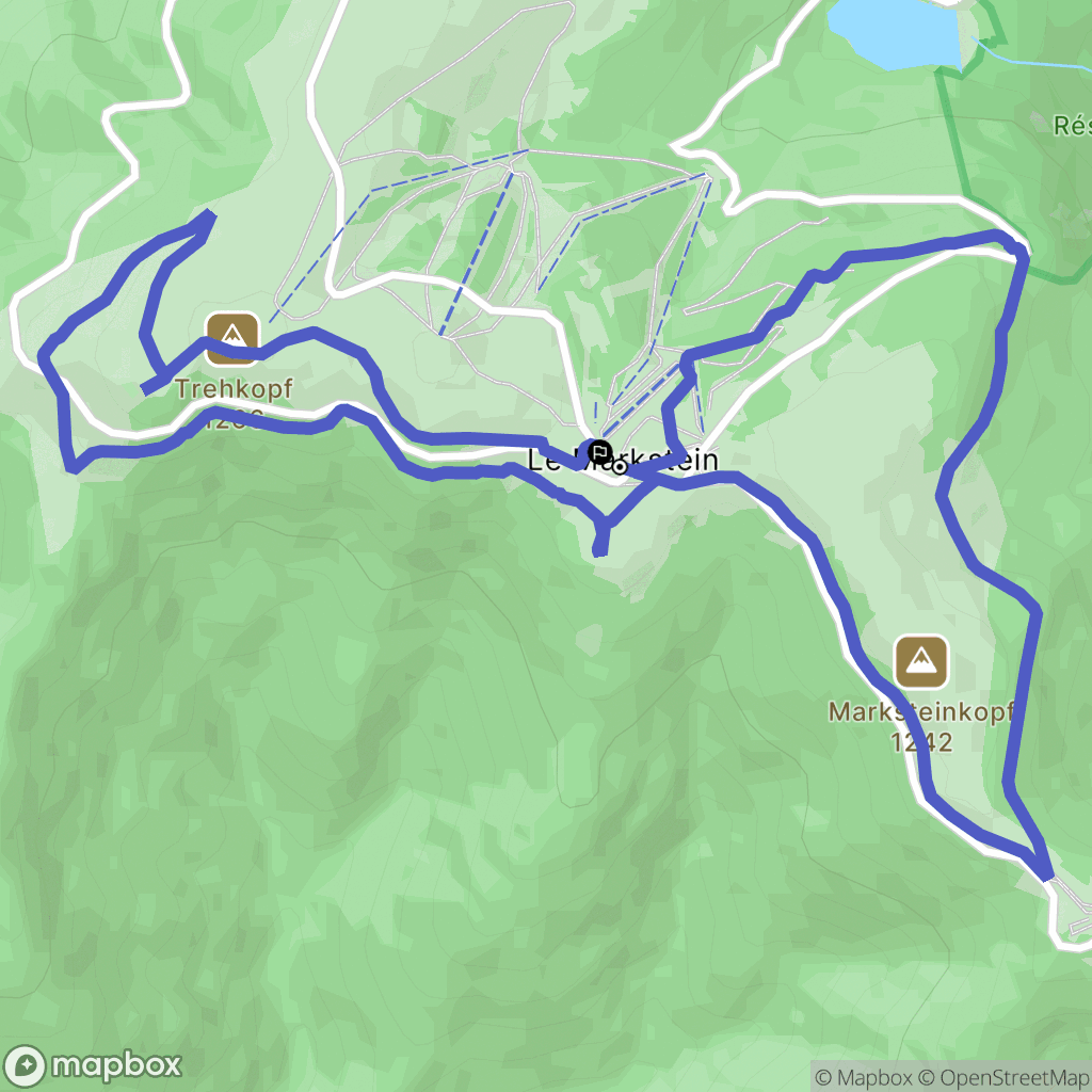 Fellering : carte du parcours de randonnée - France