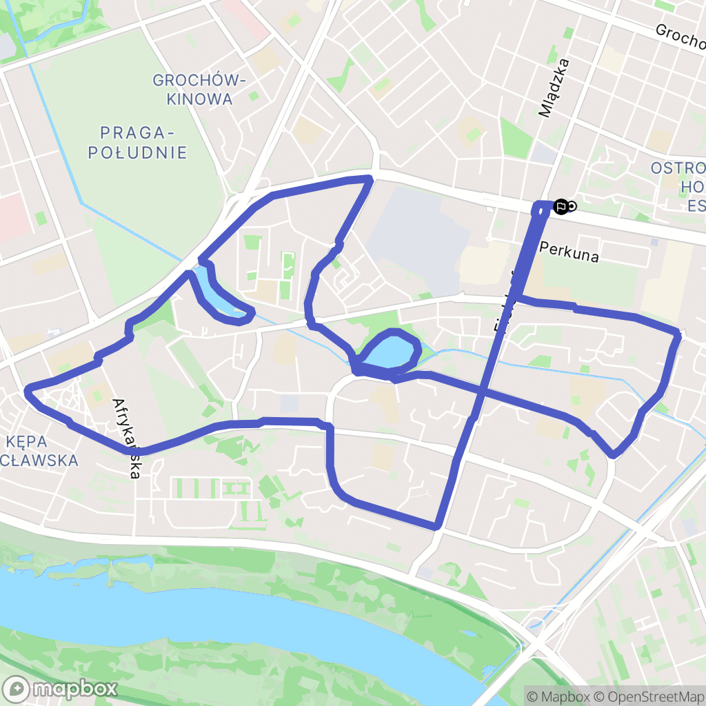 Warszawa: mapa trasy - Poland