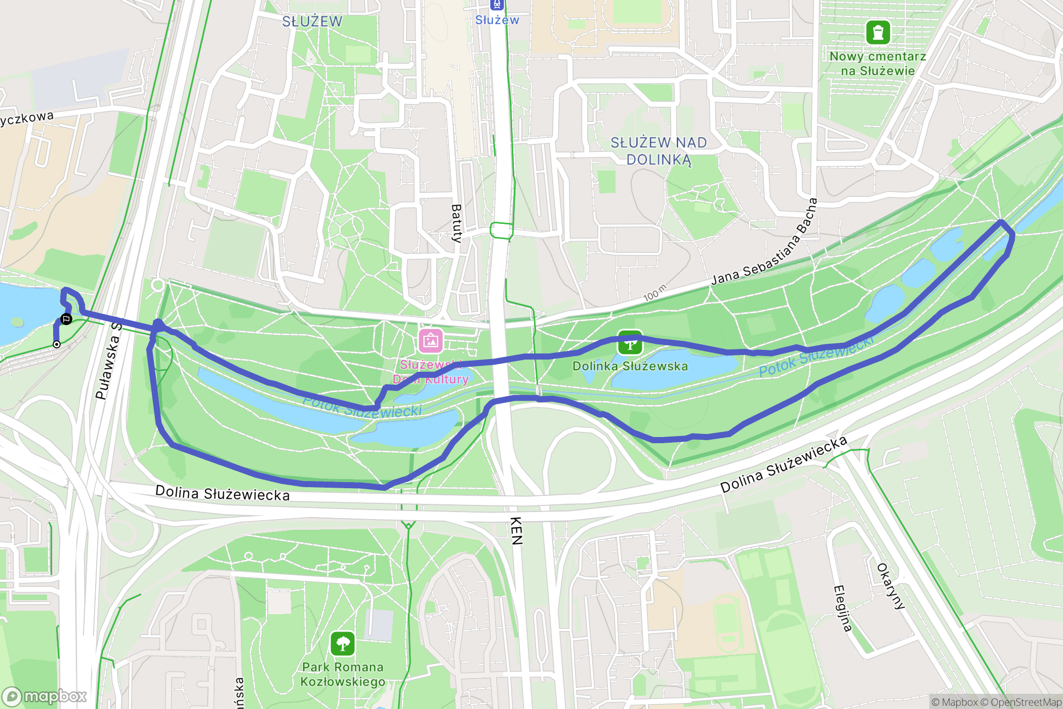 Warszawa: mapa trasy - Poland