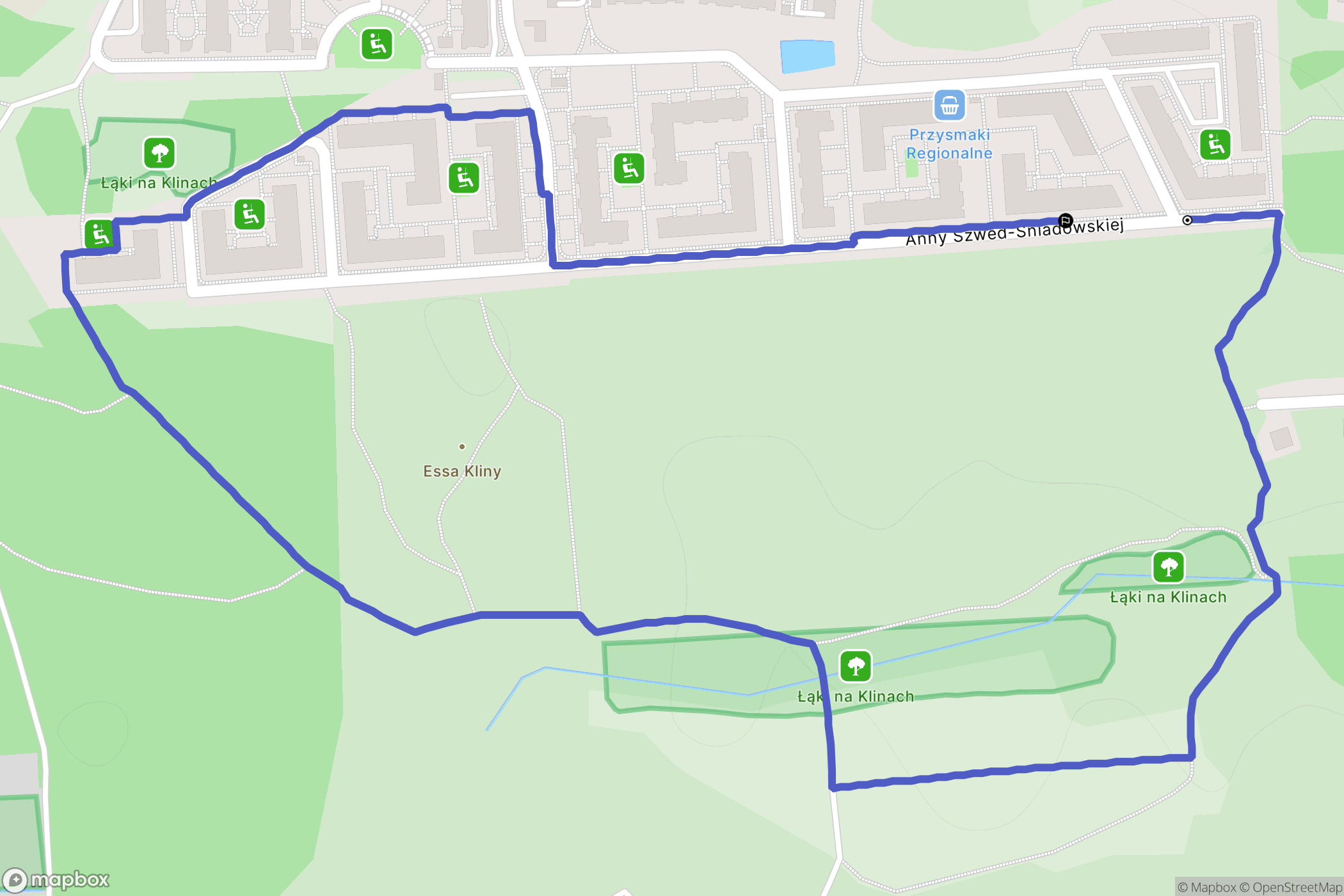 Kraków: mapa trasy - Poland