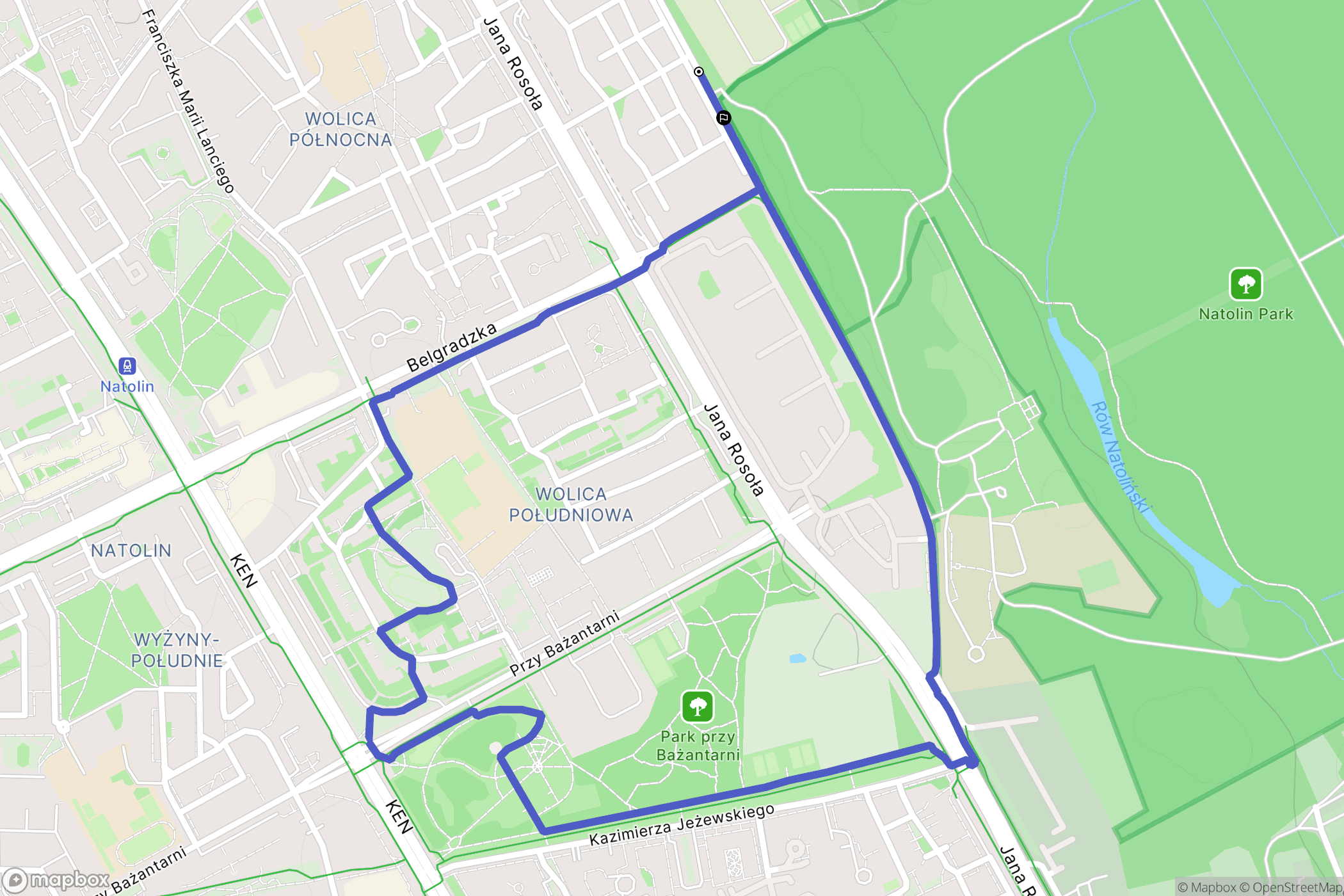 Warszawa: mapa trasy - Poland