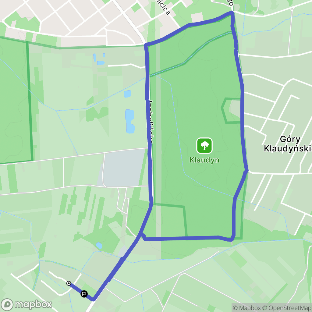 Stare Babice: mapa trasy - Poland
