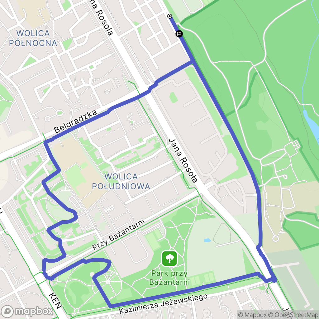 Warszawa: mapa trasy - Poland