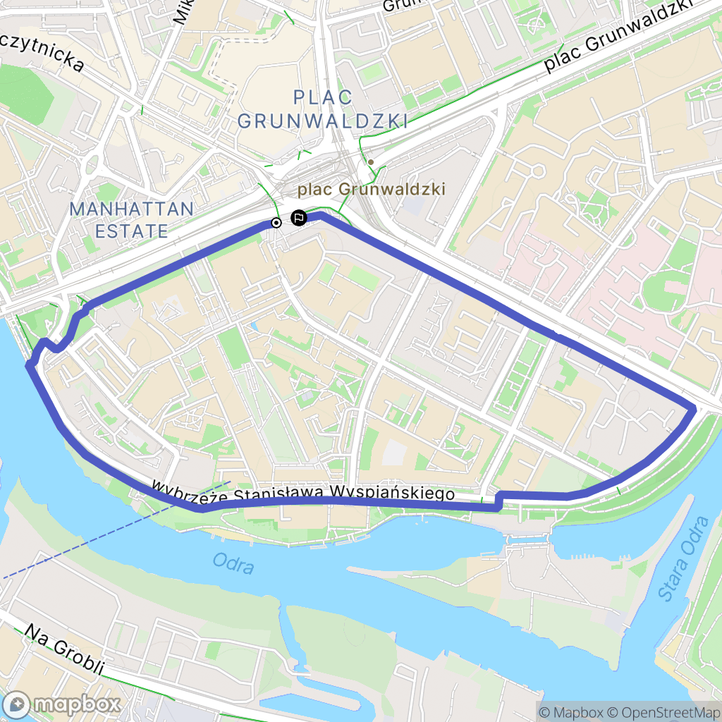Wrocław: mapa trasy - Poland