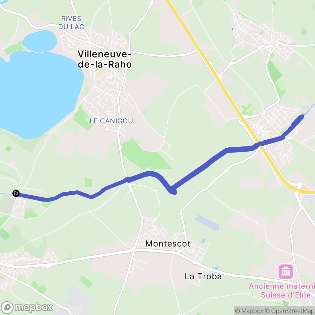 Bages : carte du parcours de randonnée - France