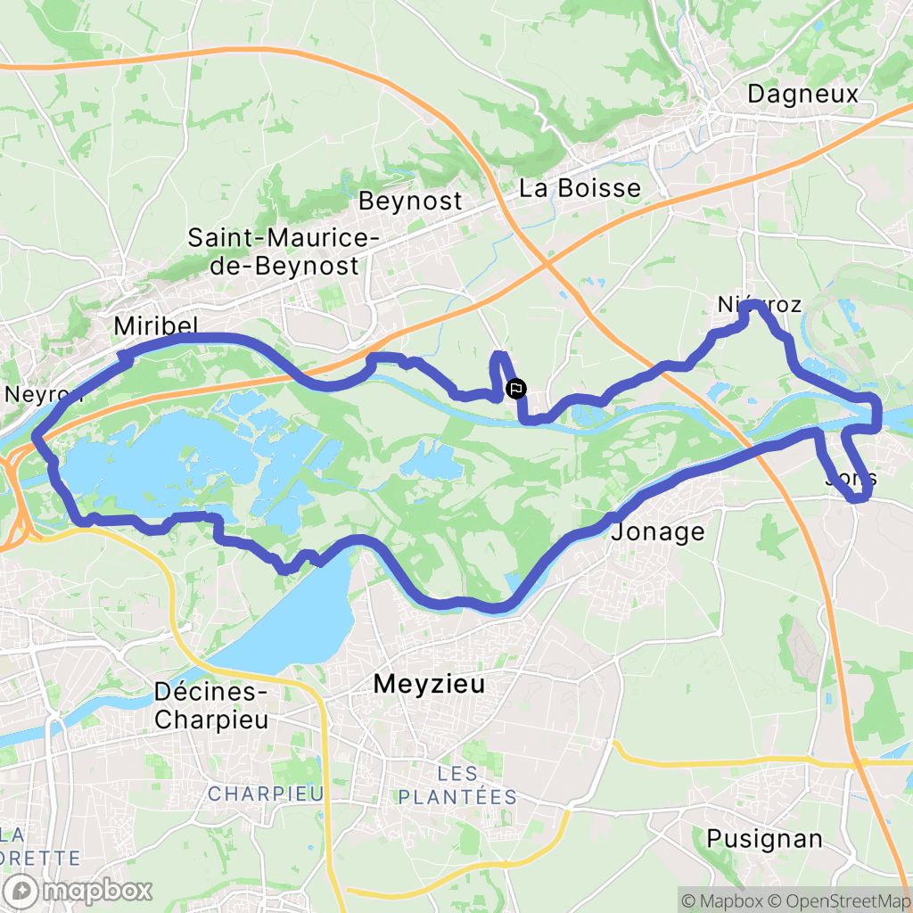 Thil : carte du parcours de randonnée - France