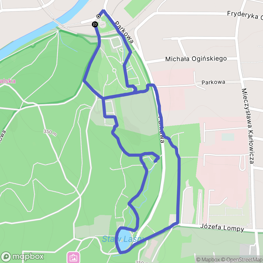 Głuchołazy: mapa trasy - Poland