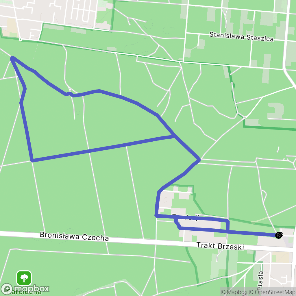 Warszawa: mapa trasy - Poland