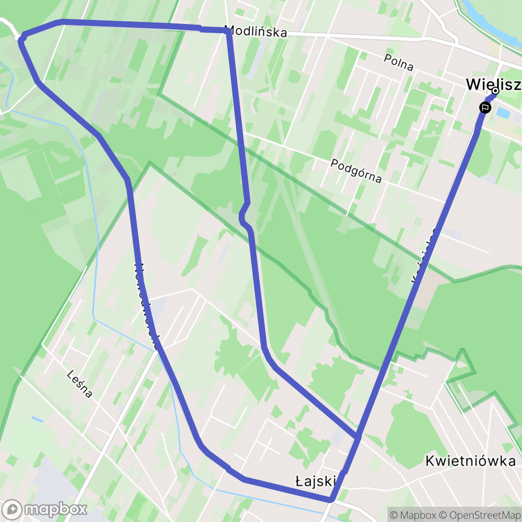 Wieliszew: mapa trasy - Poland