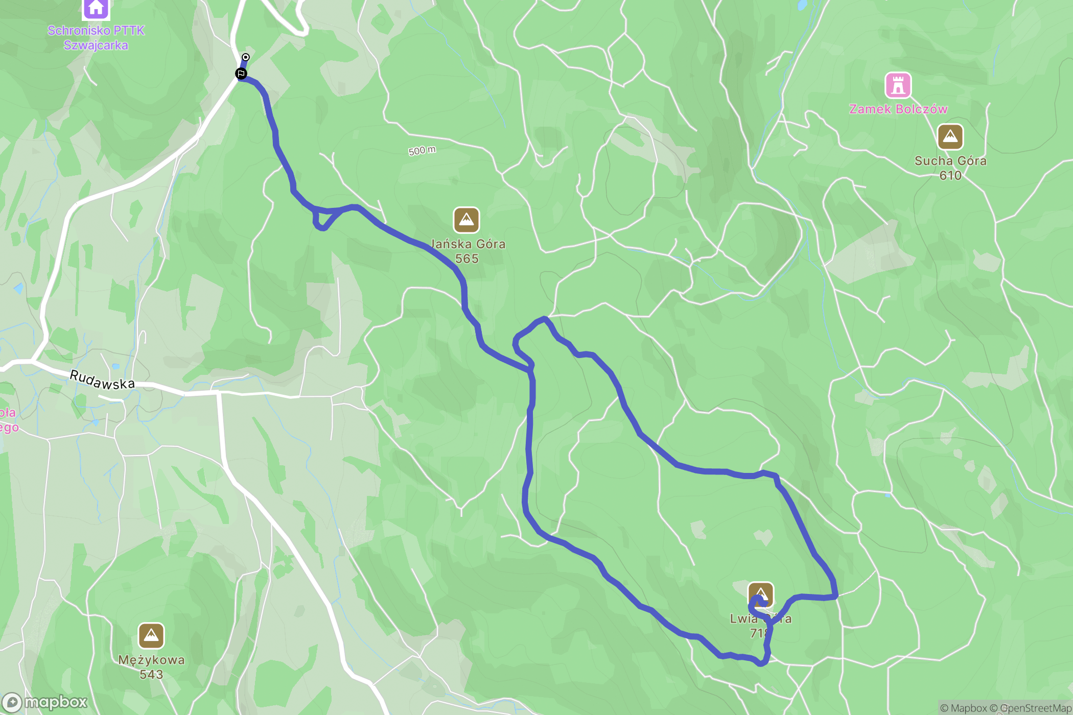 Karpniki: mapa trasy - Poland
