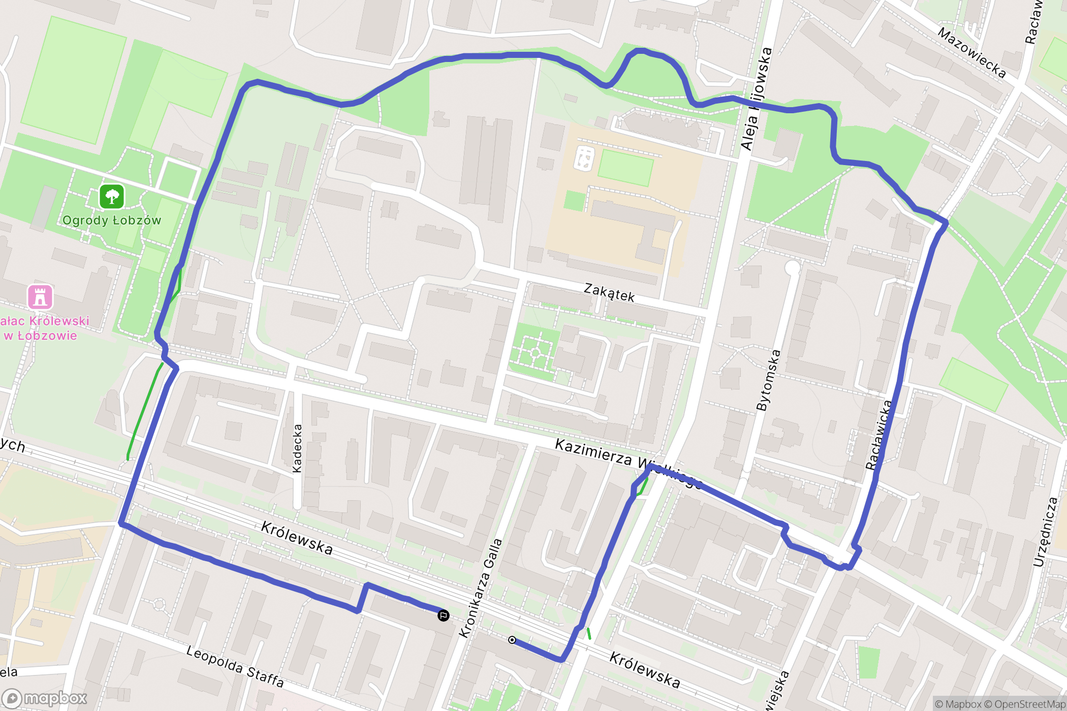 Kraków: mapa trasy - Poland