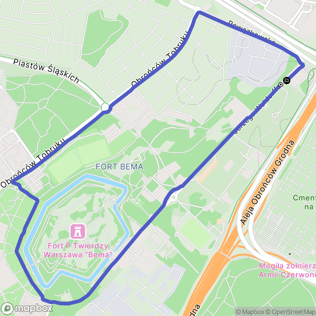 Warszawa: mapa trasy - Poland