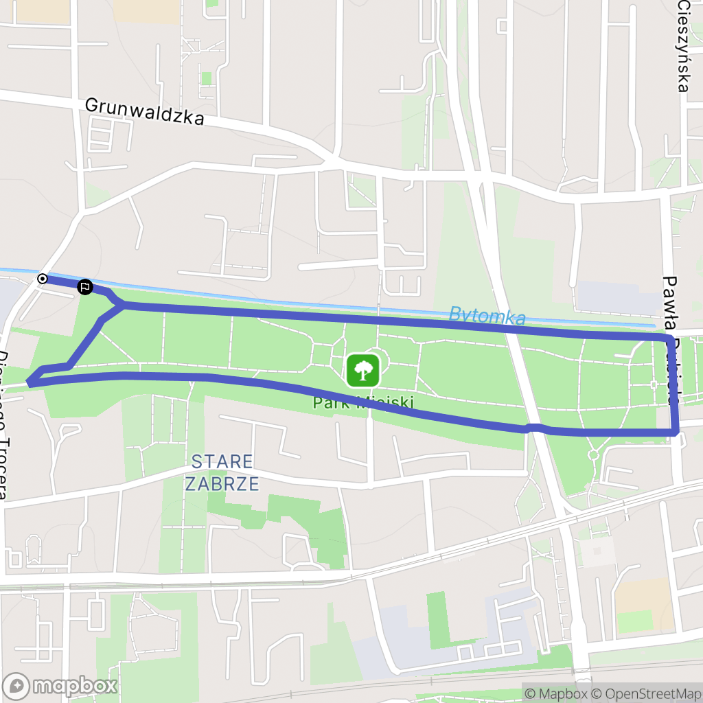 Zabrze: mapa trasy - Poland