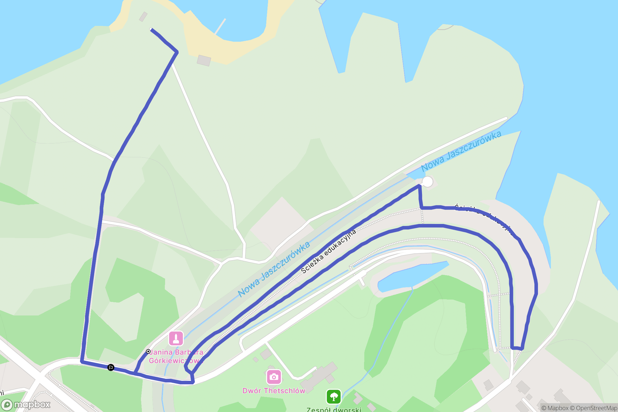 Jaszczurowa: mapa trasy - Poland