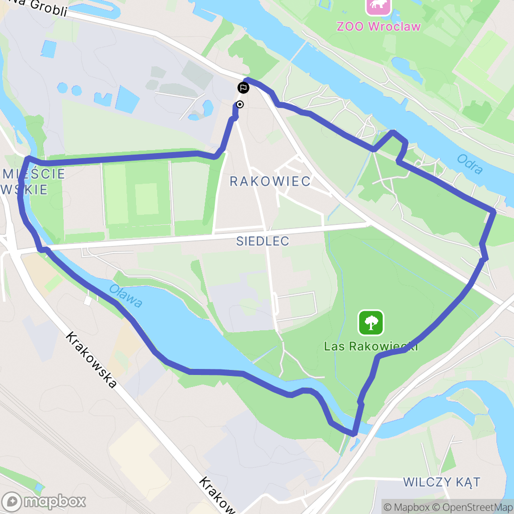 Wrocław: mapa trasy - Poland