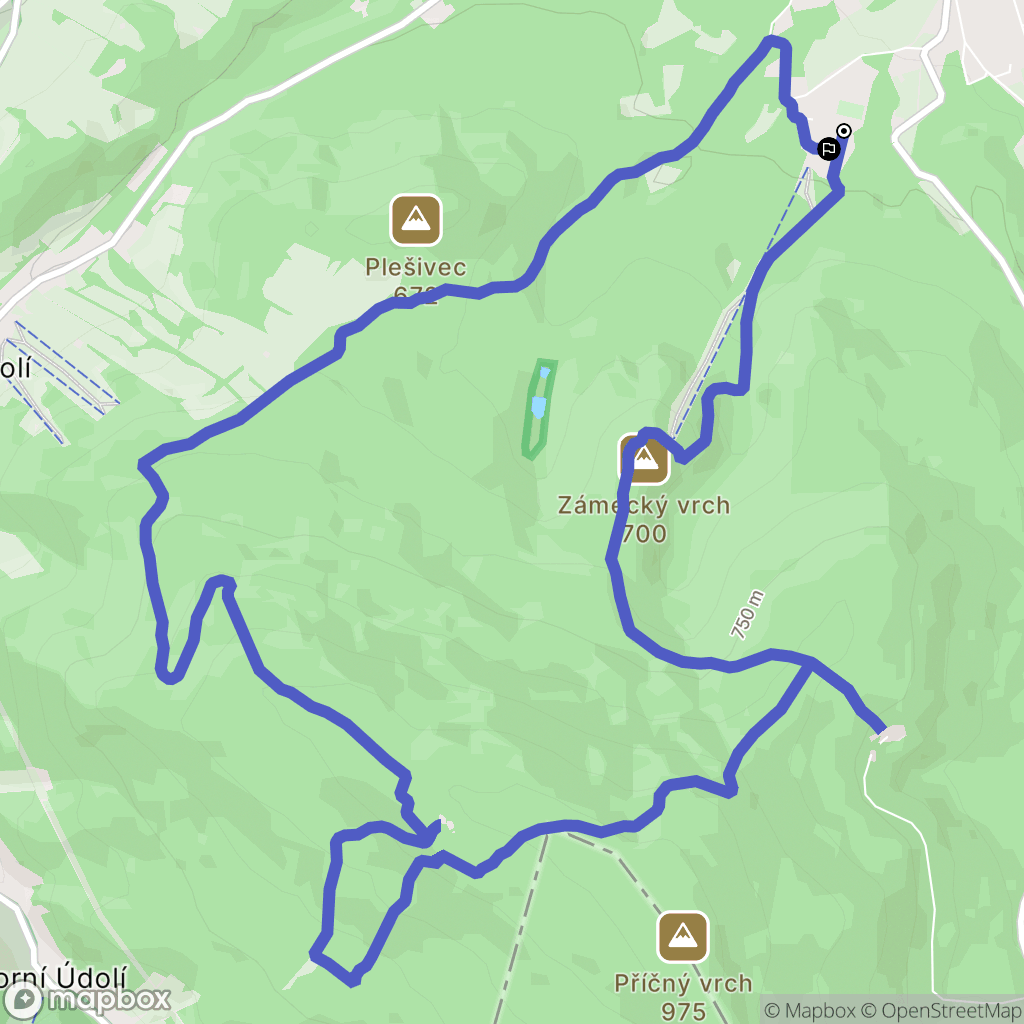 Zlaté Hory: mapa trasy - Czechia