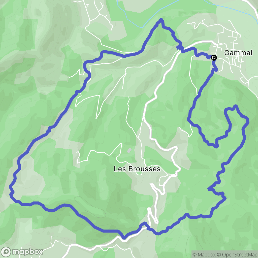 Molières-sur-Cèze : carte du parcours de randonnée - France