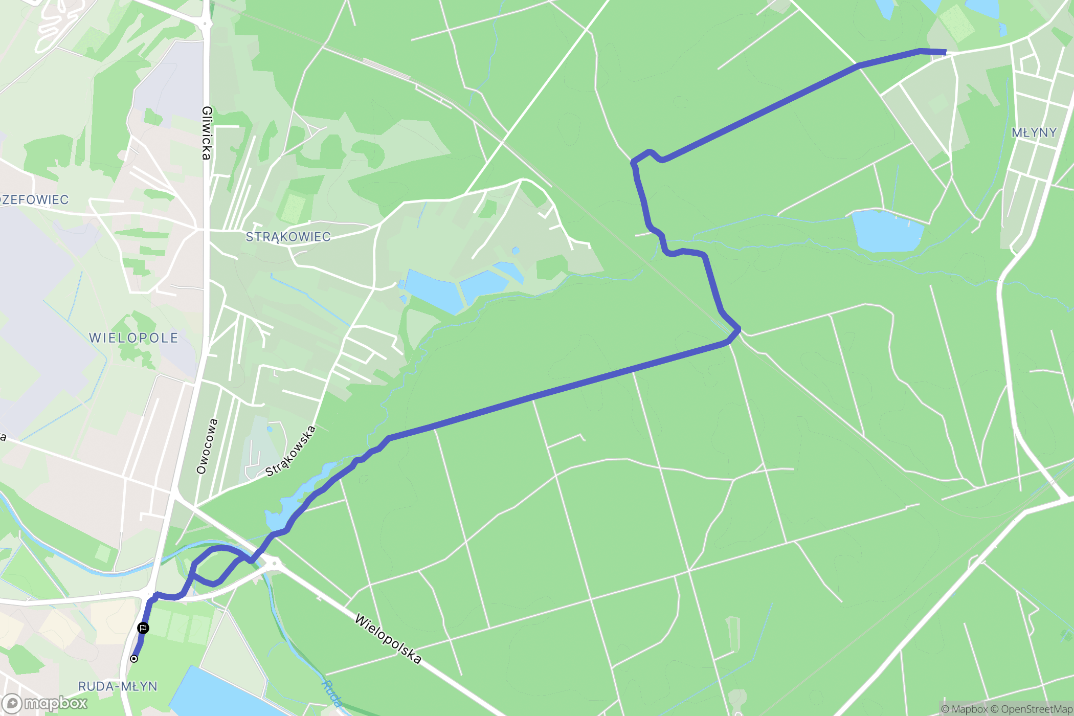 Rybnik: mapa trasy - Poland