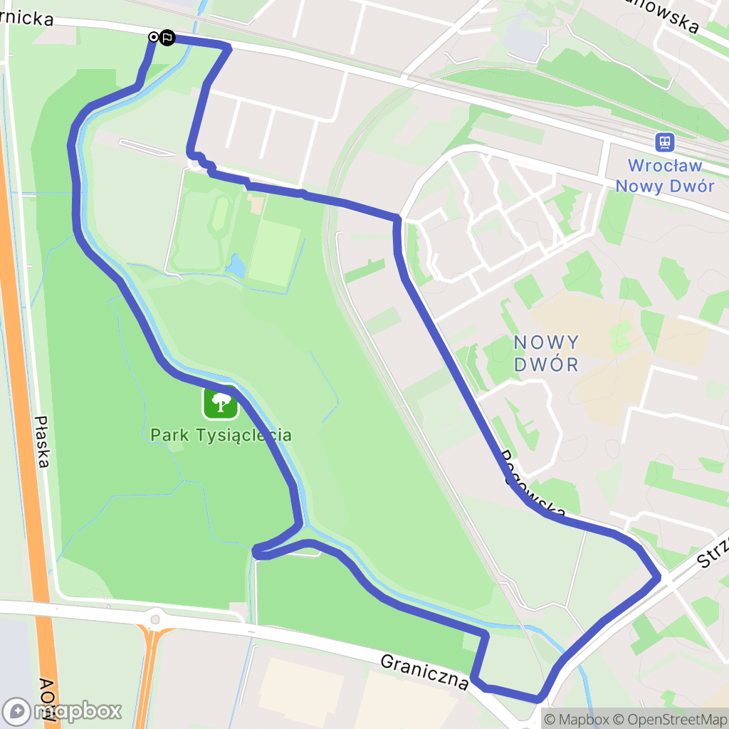 Wrocław: mapa trasy - Poland