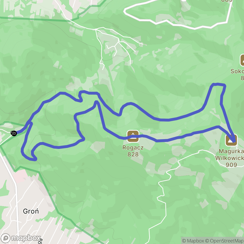 Bielsko-Biała: mapa trasy - Poland