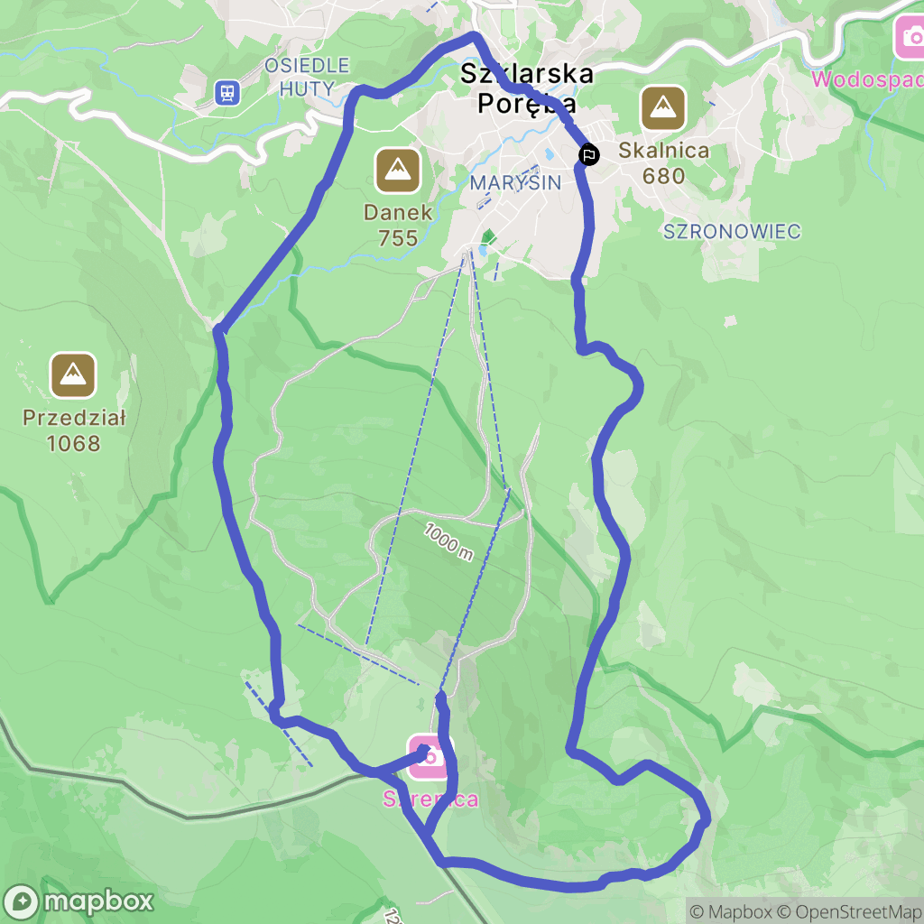 Szklarska Poręba: mapa trasy - Poland