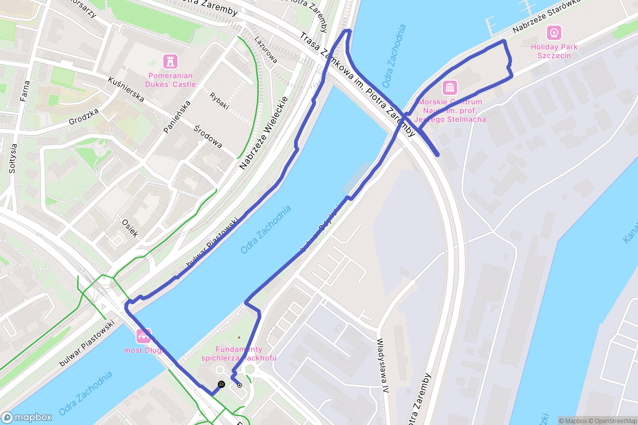 Szczecin: mapa trasy - Poland