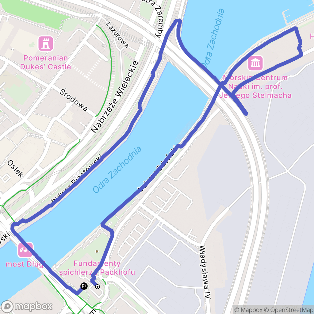 Szczecin: mapa trasy - Poland
