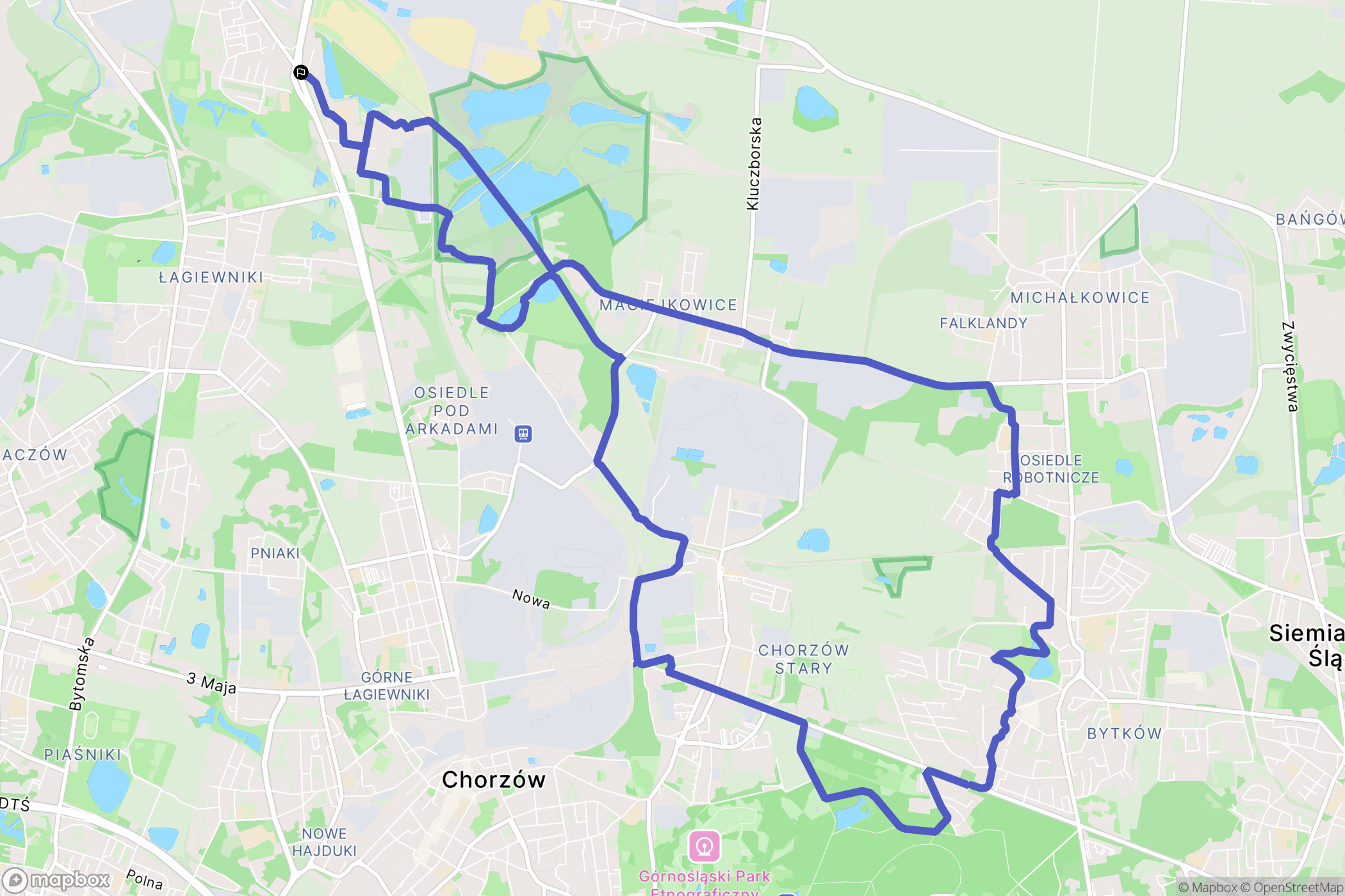 Bytom: mapa trasy - Poland