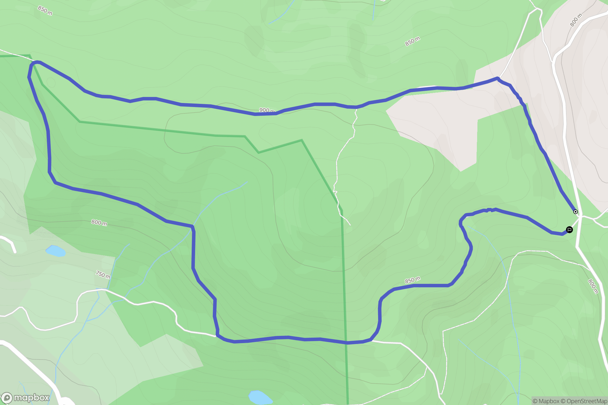Boffres : carte du parcours de randonnée - France