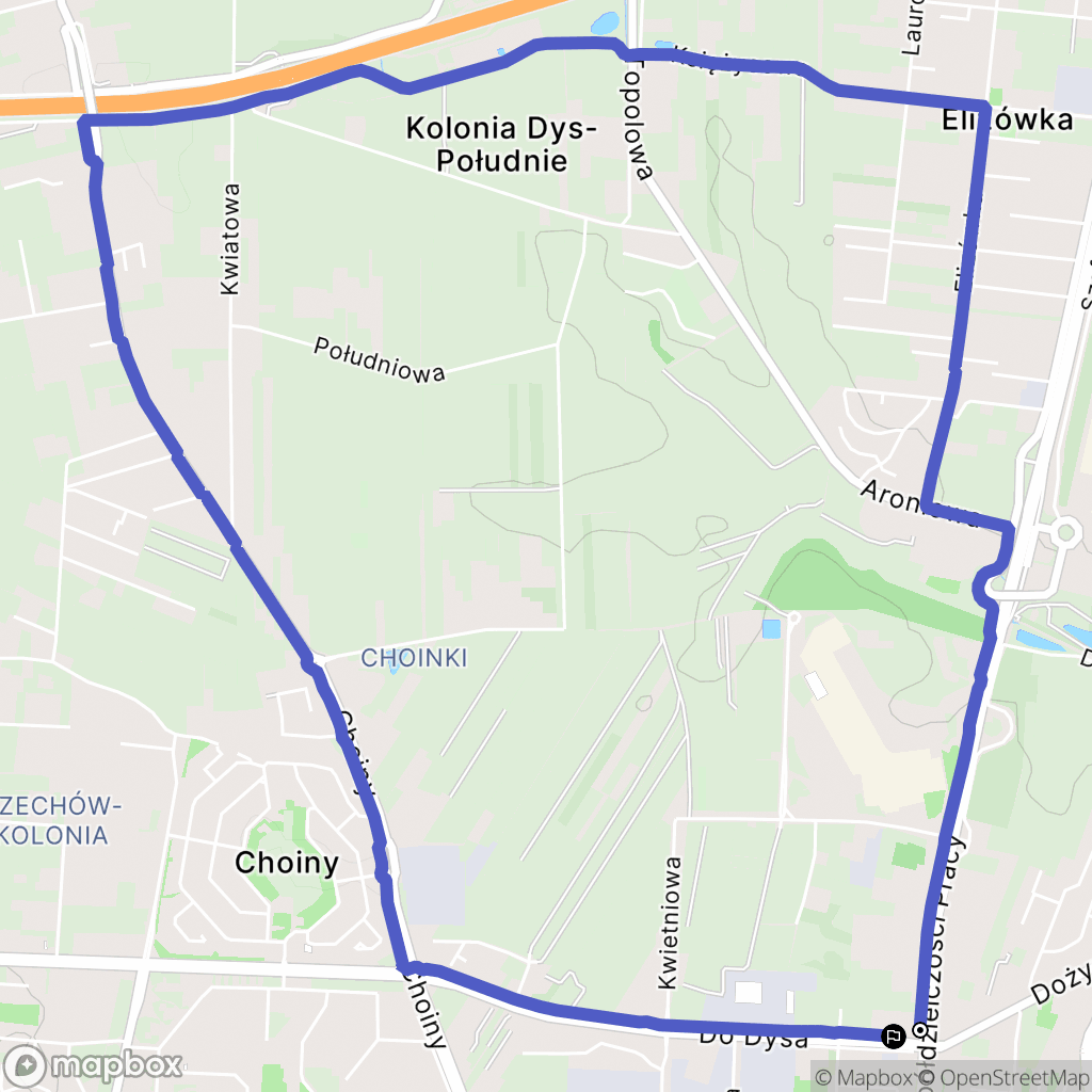 Lublin: mapa trasy - Poland