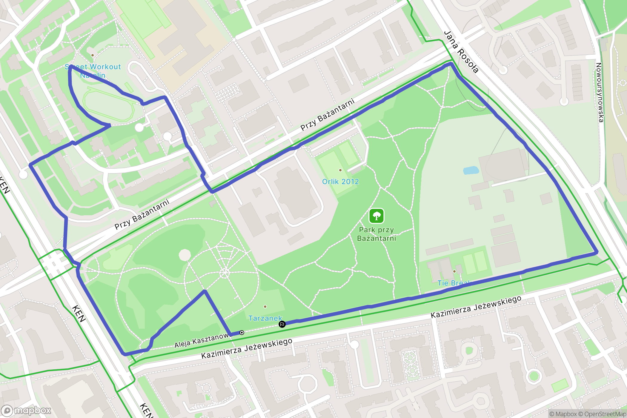 Warszawa: mapa trasy - Poland
